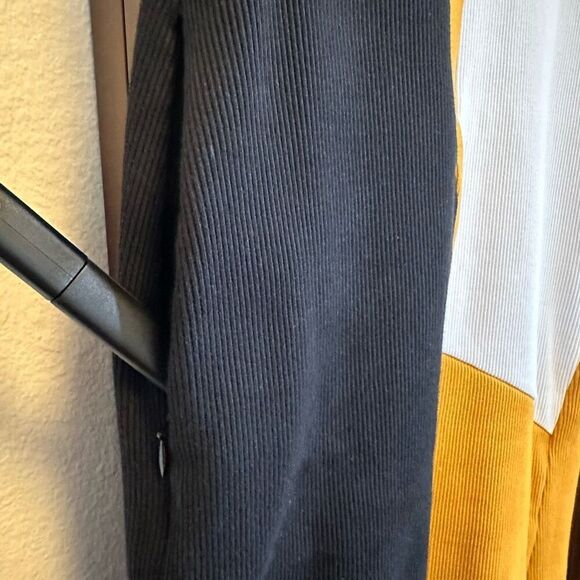 A-COLD-WALL Ribbed Colorblock Zip Collar Midi Slit Black Asymmetrical Bodycon Dr - Picture 6 of 11